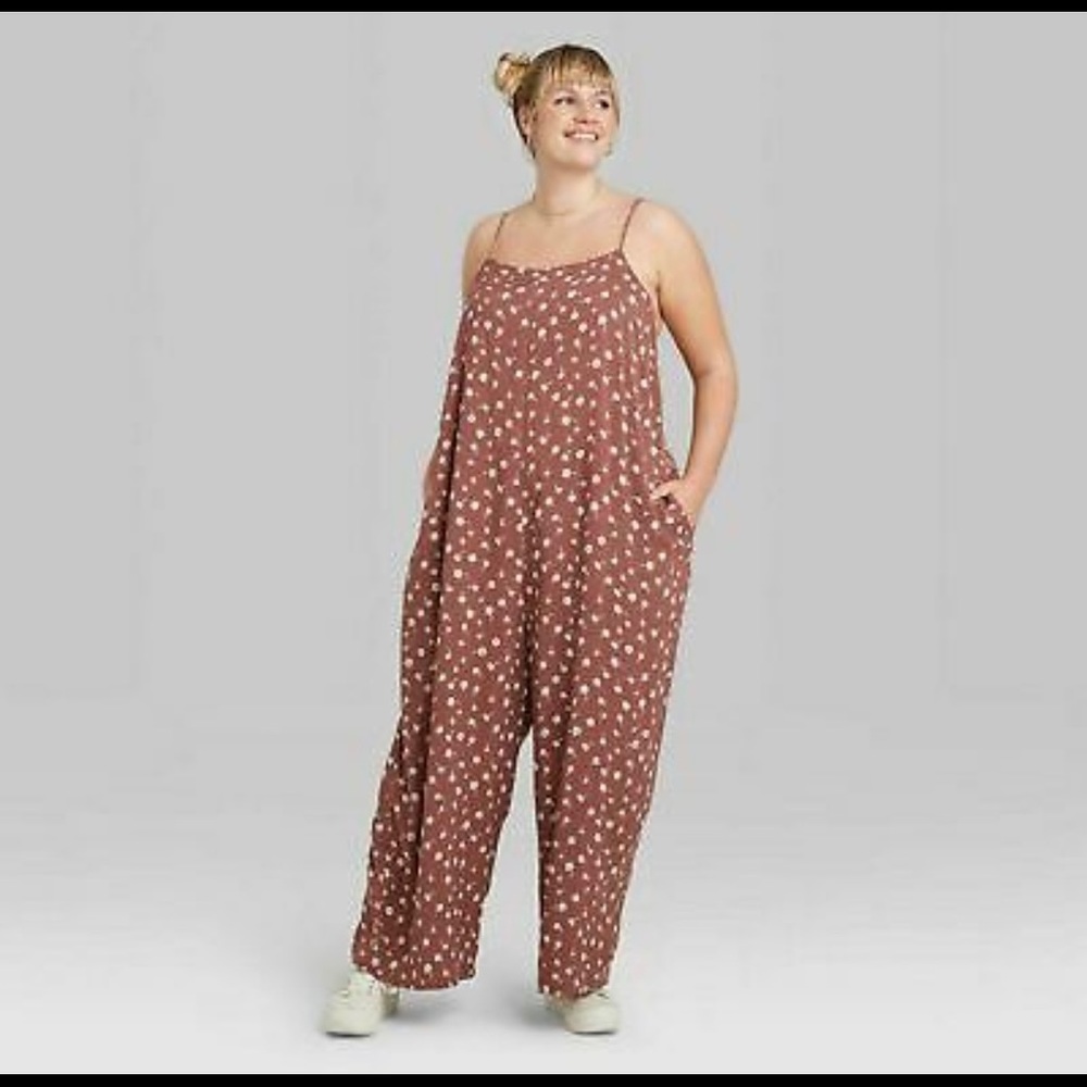 Waistless spaghetti jumpsuit